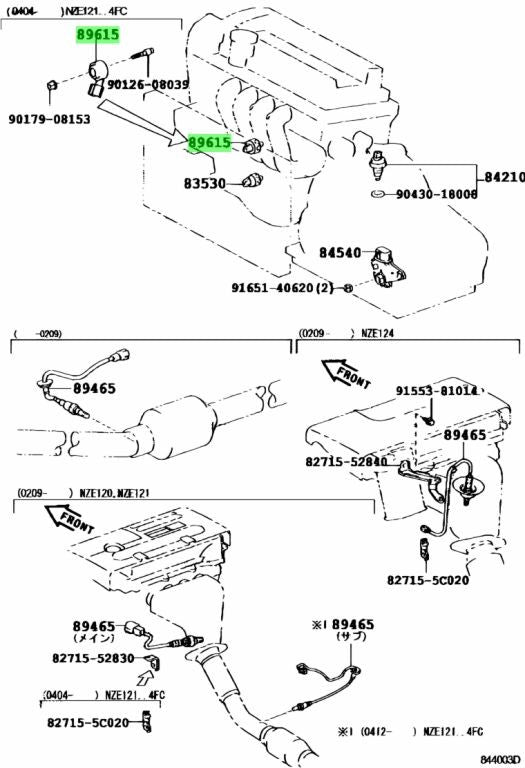 Genuine Toyota Knock Sensor 89615-52030 Corolla Allion Echo Funcargo1