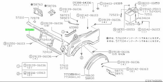 Suzuki Jimny JA11C JA11V JB31W Front LowerMemberCrossmember Assembly 58200-830021