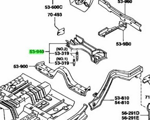 OEM MAZDA CROSS MEMBER NO.4 RX-7 FD3S FD01-53-930C1