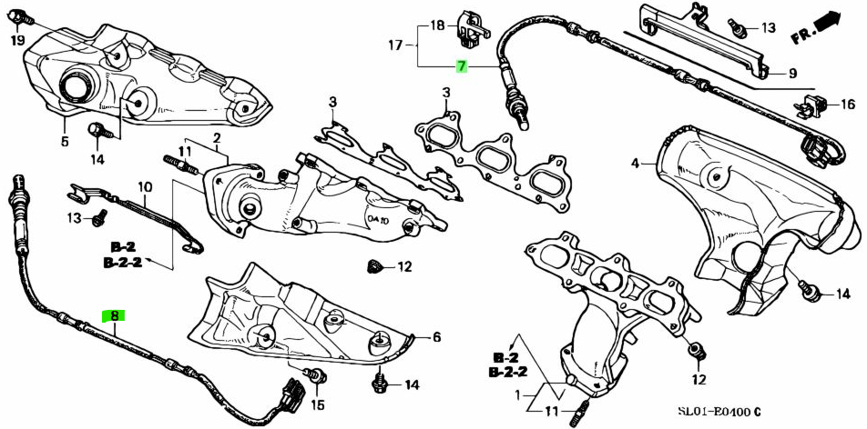 OEM Genuine Honda 1991-1999 Acura NSX Front & Rear SET Oxygen Sensor NEW