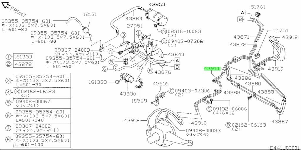 43910-81A20-000 Suzuki Pipe,fr axle hsg 4391081A20000, New Genuine OEM Part1
