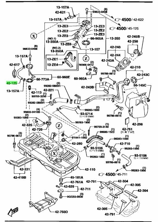 OEM MAZDA FUEL HOSE RX-7 FD3S 9935-90-8151