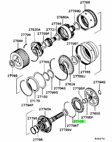 New Genuine Mitsubishi Automatic Transmission Direct One-Way Clutch MR176716 OEM1