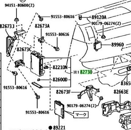 Genuine Toyota Hiace GDH201V Instrument Panel Junction Block OEM 82730-261601
