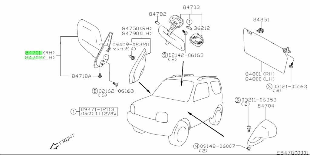 SUZUKI Genuine OEM Jimny DOOR MIRROR ASSY RH LH SET JB23 1 ~ 3 type2