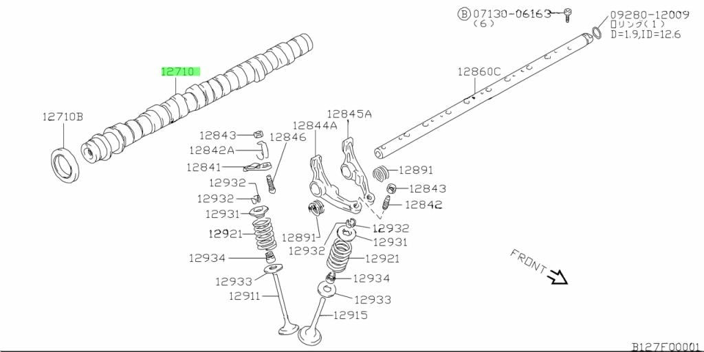 Genuine Suzuki Camshaft 12710-52G00 OEM1