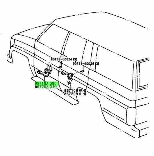 Toyota Land Cruiser Prado Power Window Motor RH LH Set 85710-60040 85720-600401