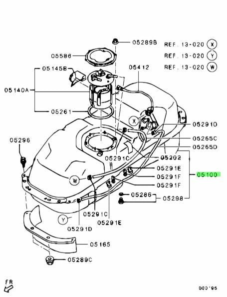 NEW Genuine Mitsubishi Fuel Gas Tank Assembly OEM MN1200941