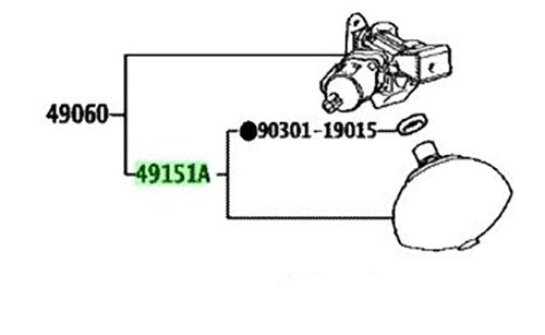 OEM TOYOTA Lexus Rear Suspension Control Accumulator RH 49151-60040 4915160040