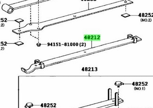 OEM LEAF, REAR SPRING, NO.2 Genuine Toyota HiAce Van 200 GDH206V 48202-26E211