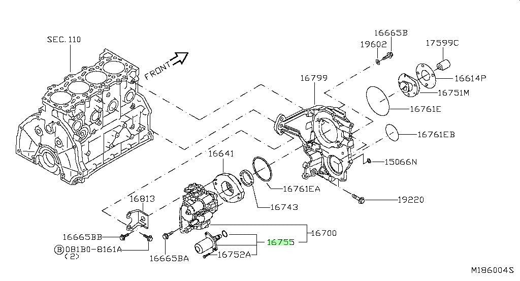Genuine Nissan Fuel Pump Suction Control SCV Valve 16860-LC10B1