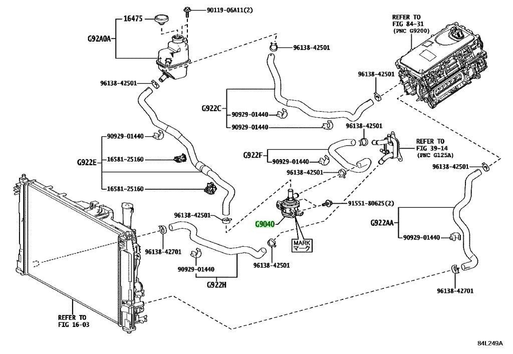 Genuine Toyota Water Pump Assy G9040-52030 OEM1
