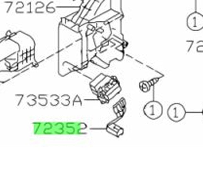 NEW Genuine Subaru Heater Unit Wiring Harness HVAC OEM 72352-FJ0101