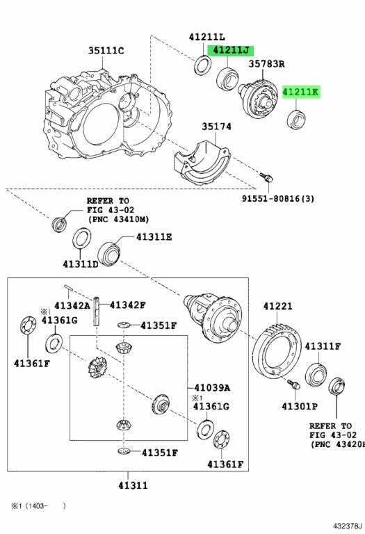 OEM TOYOTA Lexus Differential Drive Pinion Bearing RH/LH 90366-32034 90366-351671