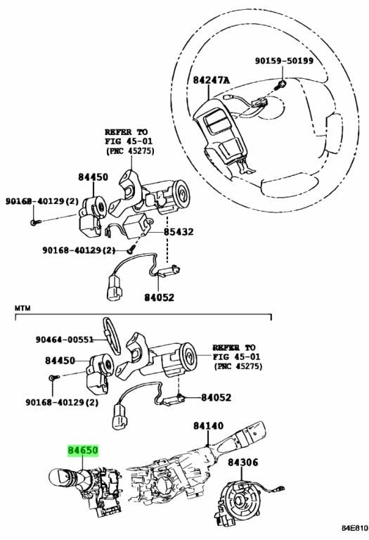 Genuine Toyota Hiace GDH201V Windshield Wiper Switch OEM 84652-266801
