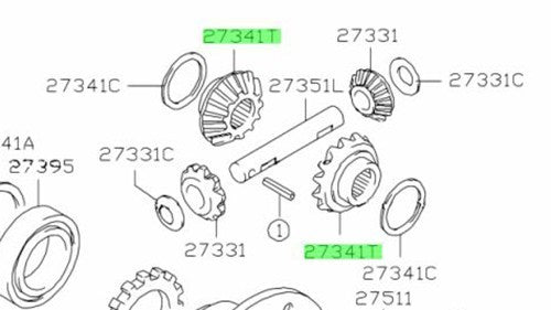 27341-70C01-000 Suzuki Gear,diff side 2734170C01000, New Genuine OEM Part1