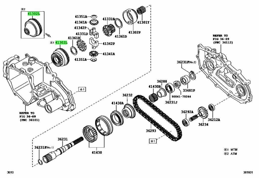 Toyota Rush J210E Diff Case Set 41302-87401 41312-87404 Cami J102E Lite Ace OEM1