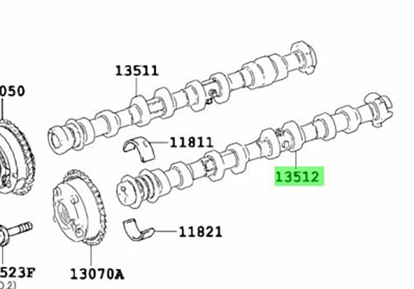 Toyota Lexus Engine Camshaft No.2 Valve Timing Assembly 13502-36050 13502360501