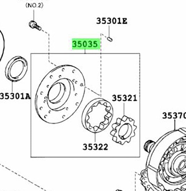 Genuine Toyota Lexus AT Front Oil Pump Gear Body Assembly 35035-33042 35035330421