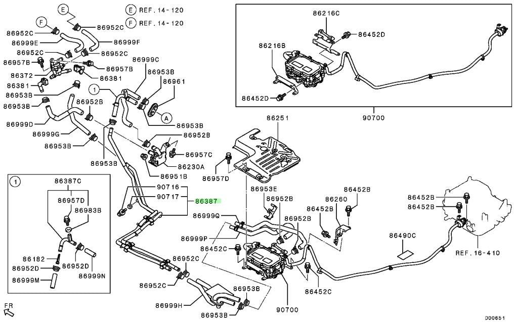 OEM Genuine Mitsubishi Outlander PHEV GG2W GG3W PIPE,HEATER WATER 7805A7151