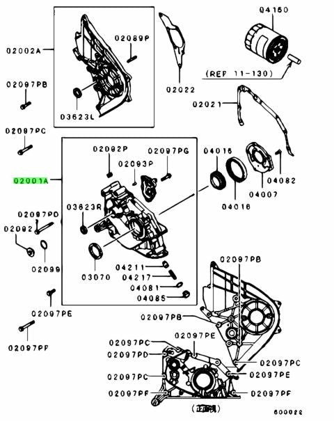 NEW Genuine Mitsubishi Front Lower Cylinder Block Case Assembly OEM MD1815791