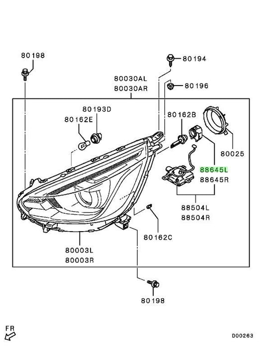 Genuine Mitsubishi HID Xenon Headlight Ballast Control Unit Igniter 8301C5391