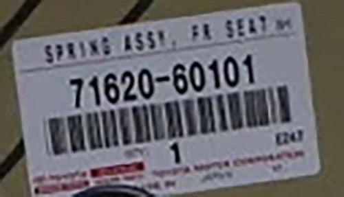 71620-60101 Toyota Spring assy, front seat cushion, lh(for separate type) 7162061