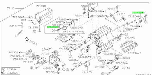NEW Genuine Subaru Air Mix Actuator Motor HVAC Air Conditioning OEM 72131-YC021