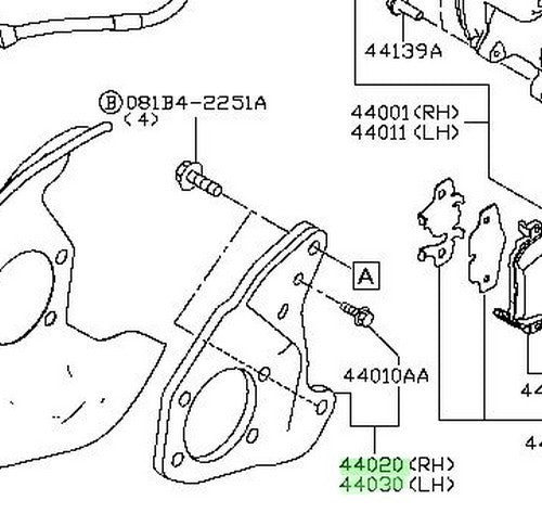 New Genuine Nissan Rear Brake Backing Plate LH RH Pair 44020/44030-5TA5A OEM1