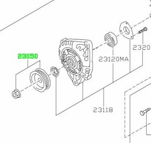 OEM PULLEY ASSEMBLY Genuine Nissan GT-R R33 BCNR33 23150-70T021