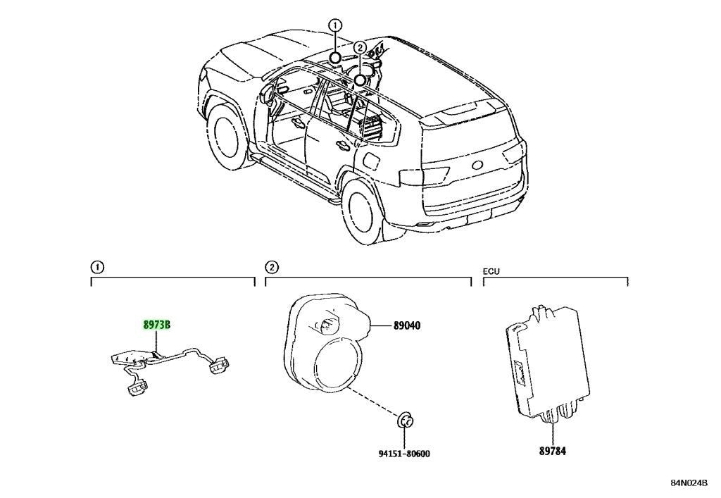 New Genuine Toyota Theft Warning Ultrasonic Tilt Sensor 8973B-60030 OEM1