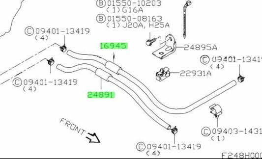 22931-56X51-000 Suzuki Hose,oil 2293156X51000, New Genuine OEM Part1
