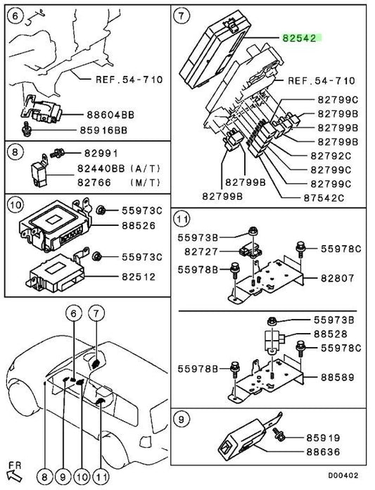 Genuine Mitsubishi Montero Pajero V88W ETACS Time Alarm Control Unit 8637B1191
