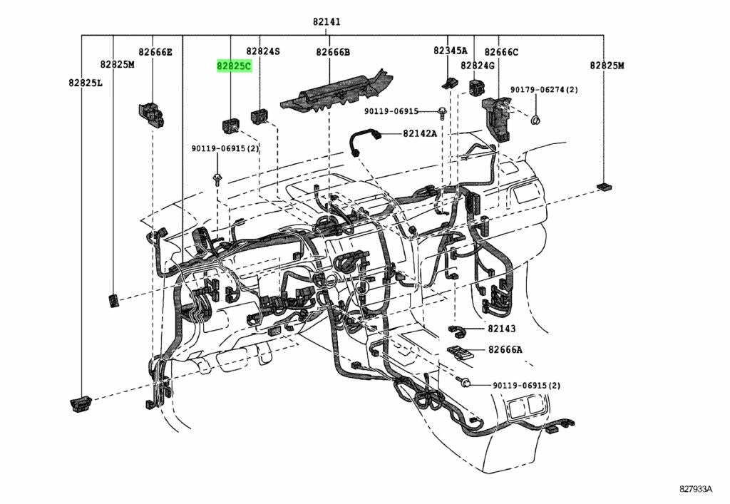 Genuine Toyota Wiring Harness Connector 82824-503601