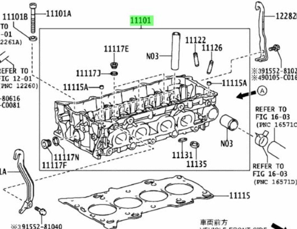 Genuine TOYOTA Lexus Engine CylinderHeadAssembly 09/2011- 11101-39776 11101397762
