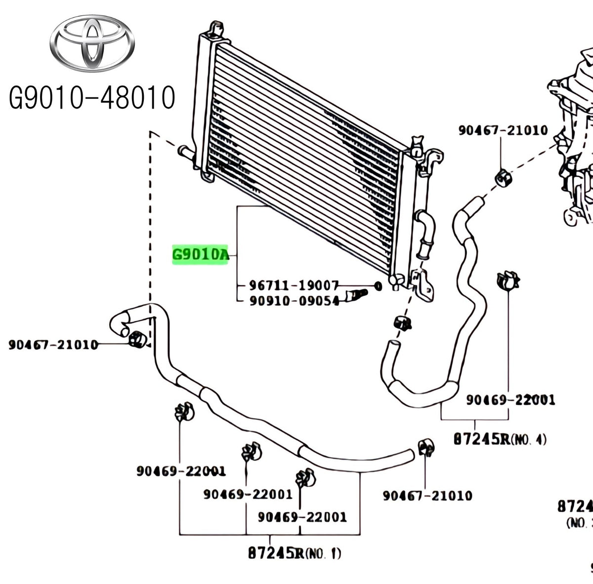 NEW OEM Toyota Genuine 2006-2008 Lexus RX400h Radiator Assy G9010-48010