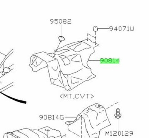 Genuine Subaru Outer Tunnel Insulator OEM 90815-FJ2001