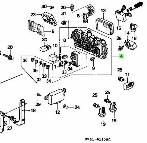 OEM Honda Civic EG Joint Box Assembly Fuse Relay Box 38200-SR3-J111