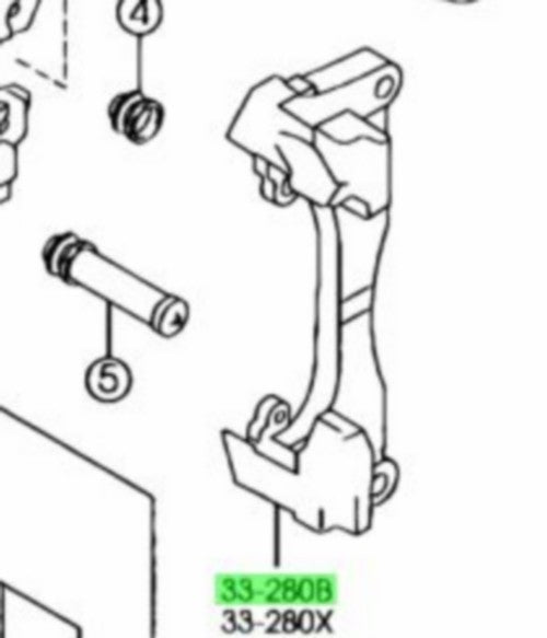 Genuine Mazda CX-7 ER3P Front Brake Caliper Mounting Support RH L206-33-2811