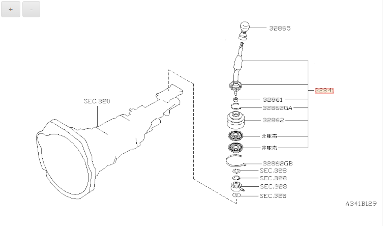 JDM LEVER ASSEMBLY, CONTROL 6MT Nissan Silvia S15 200SX 32839-89F00