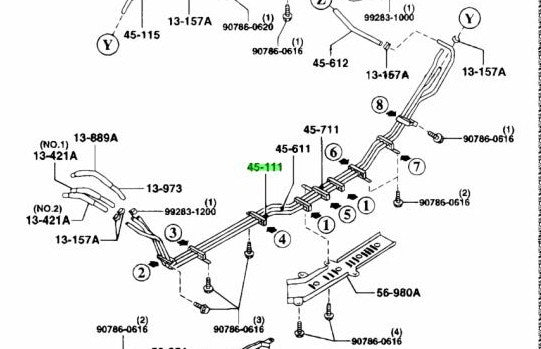 OEM MAZDA MAIN FUEL PIPE RX-7 FD3S FD01-45-1111