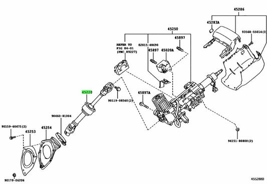 Lexus RX350 RX450h RX270 AGL10 GG10 OEM Steering Intermediate Shaft 45220-481911