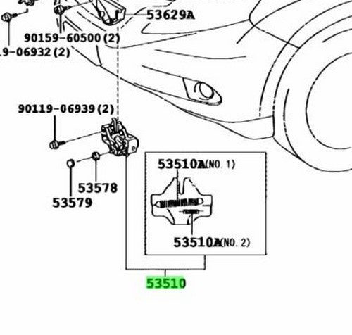 OEM Genuine TOYOTA Lexus RX270/350/450H HoodLock Assembly 53510-48201 53510482011