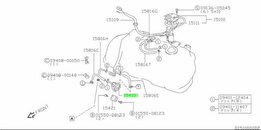 15410-80F00-000 Suzuki Filter,fuel 1541080F00000, New Genuine OEM Part1