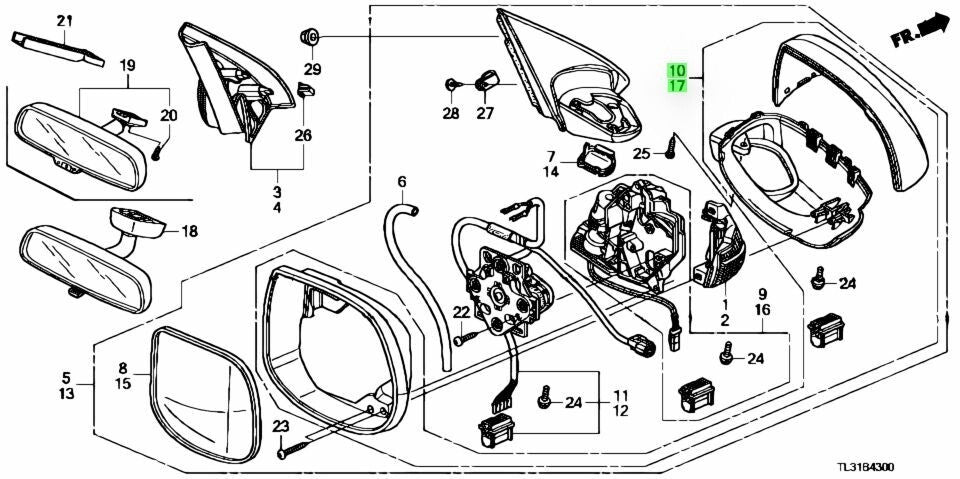 OEM Accord, Accord Tourer HOUSING SET *B553P* R&L SET