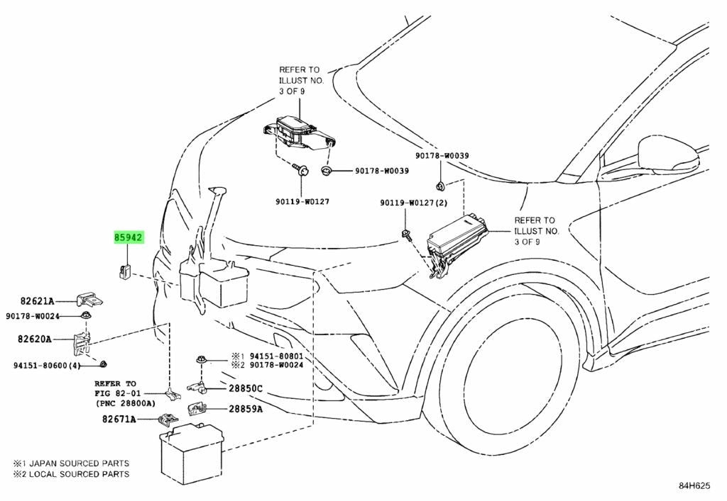 Genuine Toyota Lexus Headlamp Cleaner Control Relay 85942-530201