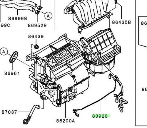 OEM Genuine Mitsubishi Outlander PHEV GG2W HARNESS,HEATER 8520A0711