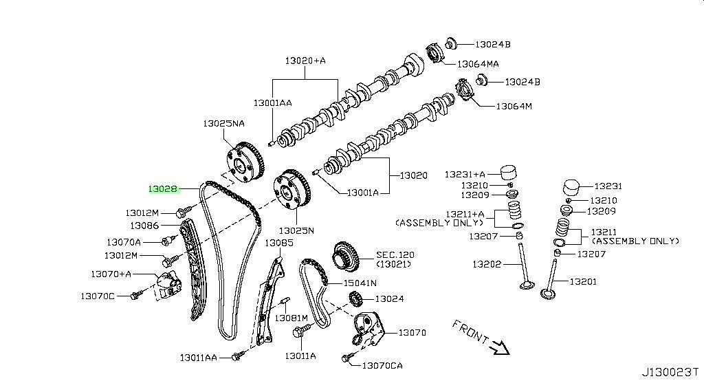 130281KC4A Nissan Genuine CHAIN CAM SHAFT 13028-1KC4A1