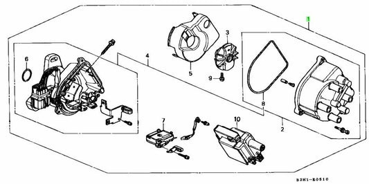 NEW Genuine Honda Ignition Distributor Assembly TD-63U OEM 30100-PEL-J011