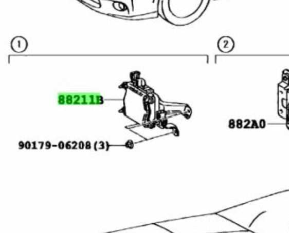 OEM TOYOTA Lexus HS250H Front Millimeter Wave RadarSensor 88210-75020 88210750201